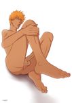  1boy barefoot bleach feet ichigo_kurosaki male_focus nude penis 