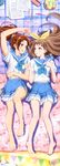  absurdres barefoot feet floral_print full_body hibike!_euphonium highres incredibly_absurdres kadowaki_miku legs long_hair lying mechanical_pencil multiple_girls nakagawa_natsuki navel official_art pencil pencil_case ponytail pulled_by_another school_uniform serafuku sheet_music side-by-side toe_scrunch yoshikawa_yuuko 