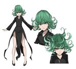  1girl green_eyes green_hair official_art one-punch_man onepunch_man simple_background solo tatsumaki 