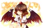  bad_id bad_pixiv_id black_hair black_wings blush hat looking_at_viewer red_eyes shameimaru_aya short_hair smile solo tokin_hat touhou uranaishi_(miraura) wings 