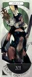  animal_ears art_nouveau bunny_ears dark_skin final_fantasy final_fantasy_xii fran helmet kinggainer long_hair revealing_clothes solo thighhighs viera white_hair 