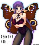  bad_id bad_pixiv_id blush braid breasts butterfly_wings cleavage elf genshi large_breasts lingerie long_hair original pantyhose pointy_ears purple_hair ribbon solo twin_braids underwear wings 