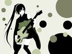  bad_id bad_pixiv_id black_hair guitar headphones instrument japanese_clothes kimono long_hair nagone_mako ponytail pug_(pixiv) solo thighhighs utau very_long_hair 