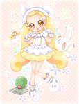  blonde_hair boots brown_eyes dress dustpan earrings elephant fairy gloves hat high_heels jewelry long_hair magical_girl majorika makihatayama_hana mochi_(motyoko) multiple_girls ojamajo_doremi open_mouth pao-chan pointing polka_dot shoes thigh_gap twintails very_long_hair 