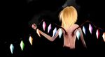  artist_request blonde_hair blood flandre_scarlet short_hair solo topless touhou wings 