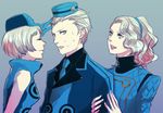  2girls elizabeth_(persona) hat margaret_(persona) multiple_girls persona persona_3 persona_3_portable persona_4 siblings silver_hair sweatdrop teodor utk-utk 