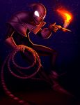  candle candlejack fire freakazoid! glowing glowing_eyes male_focus night pirate_cashoo rope solo stitches 