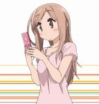  aikawa_chiho animated animated_gif blush breasts cellphone female phone solo technology yuyushiki 