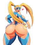  ass ass_smack blonde_hair blue_eyes blue_leotard breasts eric_lowery gigantic_breasts highres huge_ass leotard long_hair mask rainbow_mika solo spanking street_fighter street_fighter_v twintails wrestling_outfit 