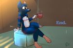  2015 anthro beverage bluecoffeedog canine coffee cup dog food ice ice_cube male mammal nude sitting steam 