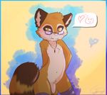  &lt;3 2015 amber_eyes anthro blush brown_fur cainethelongshot clothing coon eyewear first_person_view flaccid fluffy fur glasses haru jewelry legwear looking_at_viewer male mammal markings necklace nipples nude penis puffy raccoon simple_background sketch smile smirk solo standing stockings teeth uncut 