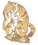  chest_tuft feline fur giraffe_(artist) male mammal muscular muscular_male pecs tiger tuft 