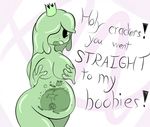  big_breasts blush breasts chubby diaper digestion goo slime_princess sy0p text vore 
