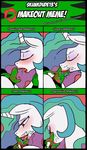  2015 equine fan_character female feral french_kissing friendship_is_magic horn horse kiss_mark kissing male mammal messy my_little_pony pony princess_celestia_(mlp) skunkdude13 winged_unicorn wings 