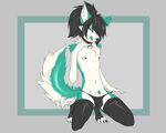  anthro balls black_hair canine claws clothing dog girly hair husky kneeling knot licking licking2015 licking_lips lingerie looking_at_viewer male mammal nirai_(artist) panties panty_pull penis penis_tip ponytail sheath tongue tongue_out underwear zeke_fierceclaw 