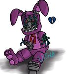  &lt;3 animatronic bonnie_(fnaf) bow_tie cute endoskeleton five_nights_at_freddy&#039;s fur lagomorph machine male mammal purple_fur rabbit red_eyes robot teeth uitinla video_games withered_bonnie 