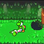  animated balls dinosaur forest from_behind leg_glider_position loop lying male male/male mario_bros nintendo on_side open_mouth penis raised_leg scalie sex tree video_games yoshi 