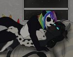  2015 anthro bear bed bedroom bovine breasts cattle dark dragon escort female female/female glowing glowing_eyes huffles hybrid kissing making_out mammal mistresssable night nude panda rainbow romantic star tauren video_games warcraft world_of_warcraft 