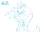  anthro anthrofied blush bolt bolt_(film) disney kyuuhari male muscular solo 