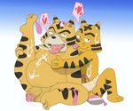  &lt;3 chubby condom cum duo father feline kaiketsu_zorori licking male male/male mammal maychin overweight parent tongue tongue_out zorori 