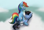  2015 black_hair blue_fur cloud cowgirl_position cutie_mark duo equine eyes_closed fan_character female feral friendship_is_magic fur hair lying male male/female mammal marsminer multicolored_hair my_little_pony on_back on_top penetration rainbow_dash_(mlp) rainbow_hair sex sky smile vaginal vaginal_penetration white_fur 