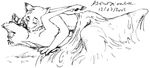  anthro anthro_on_feral bestiality blanket canine cervine david_siegl deer eyes_closed female feral fox interspecies kissing lying male male/female mammal missionary_position monochrome on_back open_mouth predator/prey_relations sex young 