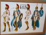  1girl armor back bikini_armor breasts character_sheet female gladiator inoue_eisaku large_breasts long_hair official_art one_piece photo pink_hair rebecca_(one_piece) settei turnaround 