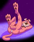  anal animal_genitalia anus balls butt cougar cum cum_inside feet feline feline_penis first_person_view ladysomnambule lion looking_at_viewer male mammal one_eye_closed paws penis snagglepuss solo spikes wink 