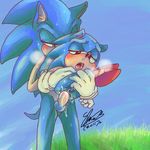 2011 anal blush clothing cum footwear gloves green_eyes male penis selfcest shoes soina sonic_(series) sonic_the_hedgehog square_crossover sweat 