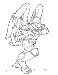  avian bald_eagle bird clothing eagle football football_player fursuit male miranda_leigh pheagle philadelphia_eagles torn_clothing transformation uniform 