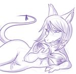  animal_humanoid bandanna big_breasts black_and_white bow_tie breasts burmecian cat_humanoid dripping eyebrows feline final_fantasy final_fantasy_ix freya_crescent humanoid lonbluewolf lying mammal monochrome nipples pussy_juice rat rodent video_games 