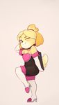  animal_crossing blue_eyes blush boots canine clothing cosplay dog female footwear gloves high_heels isabelle_(animal_crossing) looking_at_viewer mammal nintendo one_eye_closed rouge_the_bat solo sonic_(series) unknown_artist video_games wink 