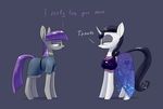  2015 blue_eyes blue_hair clothing dialogue dress duo english_text equine female friendship_is_magic goth hair horn horse mammal maud_pie_(mlp) my_little_pony pony purple_hair text underpable unicorn 
