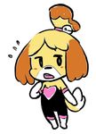  animal_crossing blush canine clothing cosplay dog female gloves isabelle_(animal_crossing) mammal nintendo solo unknown_artist video_games 
