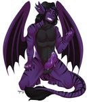  barbs cum cum_on_penis dragon fangs grin male myloveless penis purple_skin teasing 