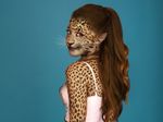  arianagrande cat edit feline female leopard mammal odysseusut photo_manipulation photomorph 