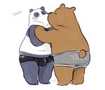  anthro bear bulge clothing duo glitter_trap_boy grizzly_(character) grizzly_bear kissing male male/male mammal panda panda_(character) underwear we_bare_bears 