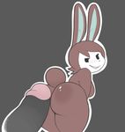  animal_crossing blush butt carmen_(animal_crossing) female lagomorph looking_back male mammal nintendo penis rabbit thick_thighs unknown_artist video_games 