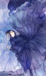  black_hair dress kumita_(sumica) long_dress original solo veil 