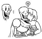  bone papyrus_(undertale) protagonist_(undertale) skeleton tagme tinybeasts 