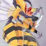  beedrill blush bug cicada_block commentary_request gen_1_pokemon gen_4_pokemon insect insect_wings mega_beedrill no_humans pokemon pokemon_(creature) supainii vespiquen wall_slam wings you_gonna_get_raped 