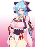  alternate_costume alternate_hairstyle aqua_hair blue_hair boots breasts bridal_gauntlets chocolate corset flower gift hair_flower hair_ornament hair_ribbon hairband heart japanese_clothes kimono large_breasts leotard long_hair maron_(kagamikunn) pink_leotard ponytail red_eyes ribbon ring_dream smile solo thigh_boots thighhighs valentine white_legwear wrestling_outfit yuki_onna_(ring_dream) 