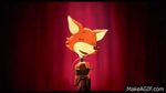  animated canine cute female fox french loulou_l&#039;incroyable_secret mammal singing 