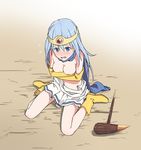  blue_hair dragon_quest embarrassed sage_(dq3) tagme topless weapon 