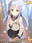  angel_beats! blazer hyuuga_azuri jacket long_hair school_uniform silver_hair solo tenshi_(angel_beats!) yellow_eyes 