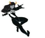  costume female homestuck ms_paint_adventures simple_background solo symbiote temporalderivative venom vriska_serket 