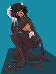  blackshirtboy dripping female houndoom nintendo pok&eacute;mon pose red_eyes rubber slime solo video_games 