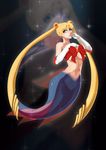  bishoujo_senshi_sailor_moon blonde_hair breasts fish_tail mermaid sailor_moon sparkle tovio_rogers tsukino_usagi twintails 