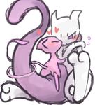  kiss mew mewtwo nintendo no_humans pokemon sketch solo tail tourikansuke 