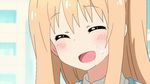  1girl animated animated_gif blonde_hair blush doma_umaru hand_over_mouth himouto!_umaru-chan smile tagme 